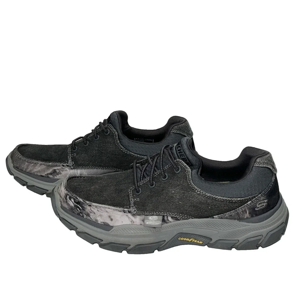 Skechers Men's Respected-Sartell Sneakers Shoes Slip On Size 8 Gray Goodyear